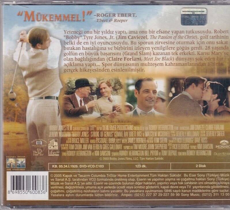 Bobby Jones Efsanesi VCD Film VCD7273 - 2