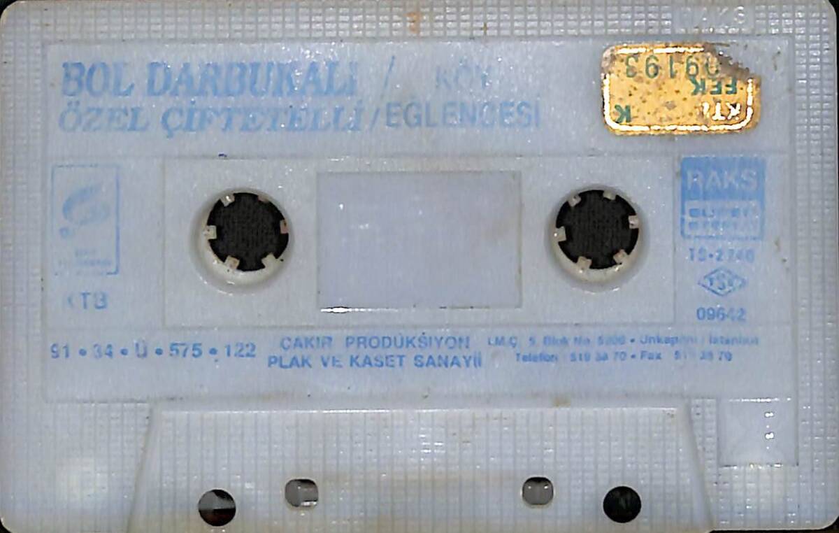 Bol Darbukalı Özel Çiftetelli Köy Eğlencesi Kaset (Sarı Bandrol - İkinci El) KST27722 - 1