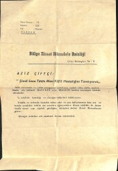 Bölge Ziraat Mücadele Reisliği Çiftçi Mektupları No 8 EFM(N)12099 - Gökçekoleksiyon