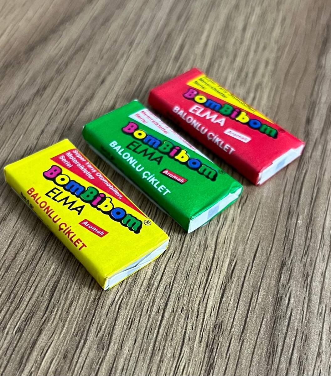 BOMBİBOM (BAYCAN) 1992 Elma Aromalı Balonlu Çiklet Sakız Set # SKZ2451 - 6