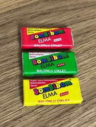 BOMBİBOM (BAYCAN) 1992 Elma Aromalı Balonlu Çiklet Sakız Set # SKZ2451 - 2