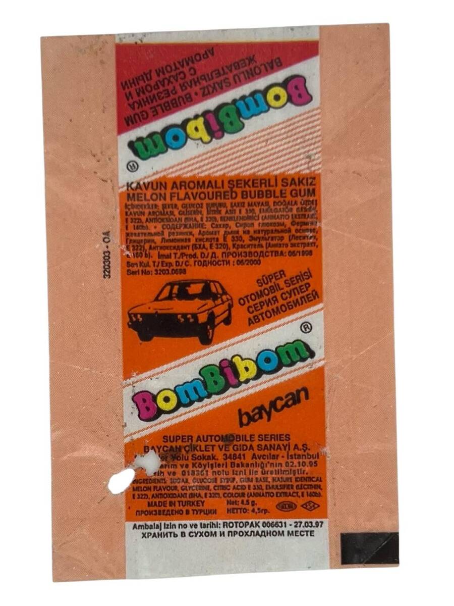 BOMBİBOM -Baycan Sakız Sarma Kağıdı Stickers SKZ1681 - 3
