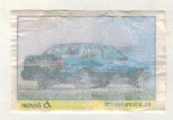 BOMBİBOM (BAYCAN) Sakız Kağıdı Otomobiller Serisi - No 52 # SKZ2005 - 2