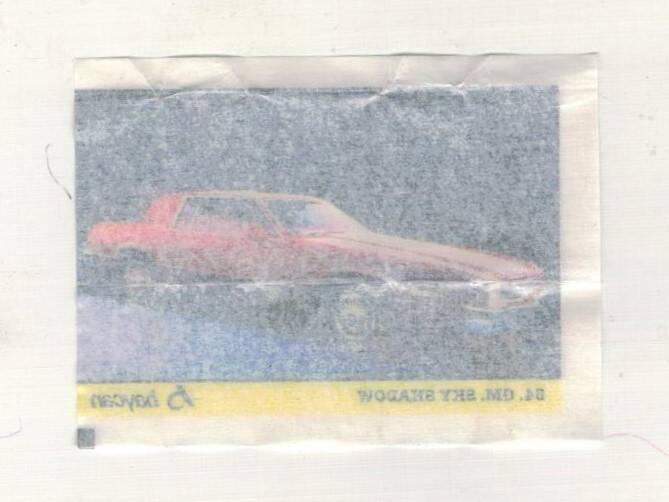 BOMBİBOM (BAYCAN) Sakız Kağıdı Otomobiller Serisi - No 54 # SKZ2004 - 2