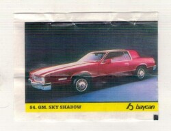 BOMBİBOM (BAYCAN) Sakız Kağıdı Otomobiller Serisi - No 54 # SKZ2004 - 3