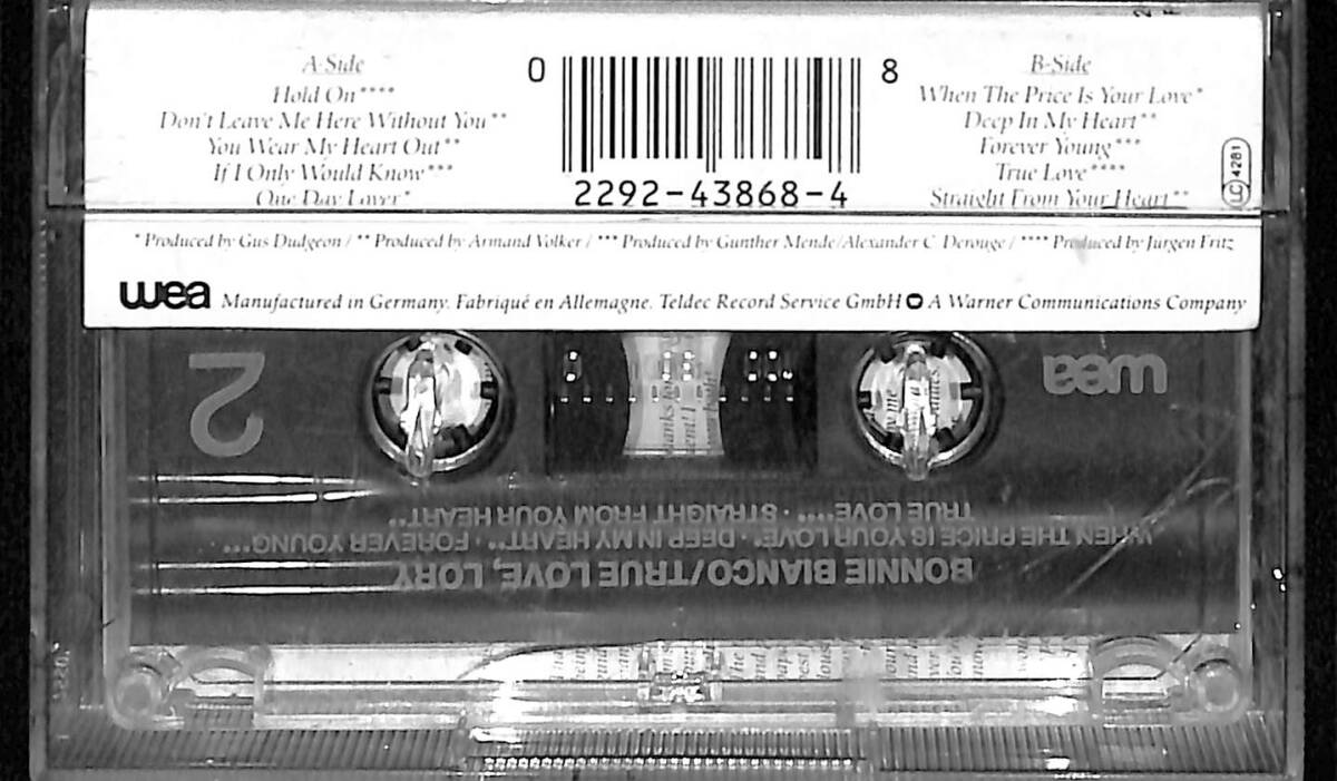 Bonnie Bianco - True Love Kaset (İkinci El) KST27597 - 2