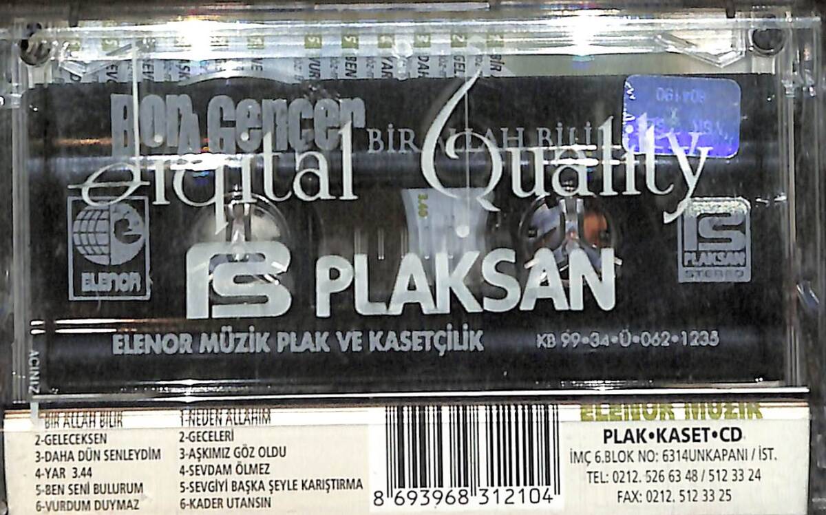 Bora Gencer - Bir Allah Bilir Kaset (Sıfır Kaset) KST29175 - 2