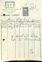 B.P. Akaryakıt Ve Madeni Yağları H.Mısıroğlu Ve A.Doyuran Damga Pullu Fatura EFM(N)10864 - Gökçekoleksiyon