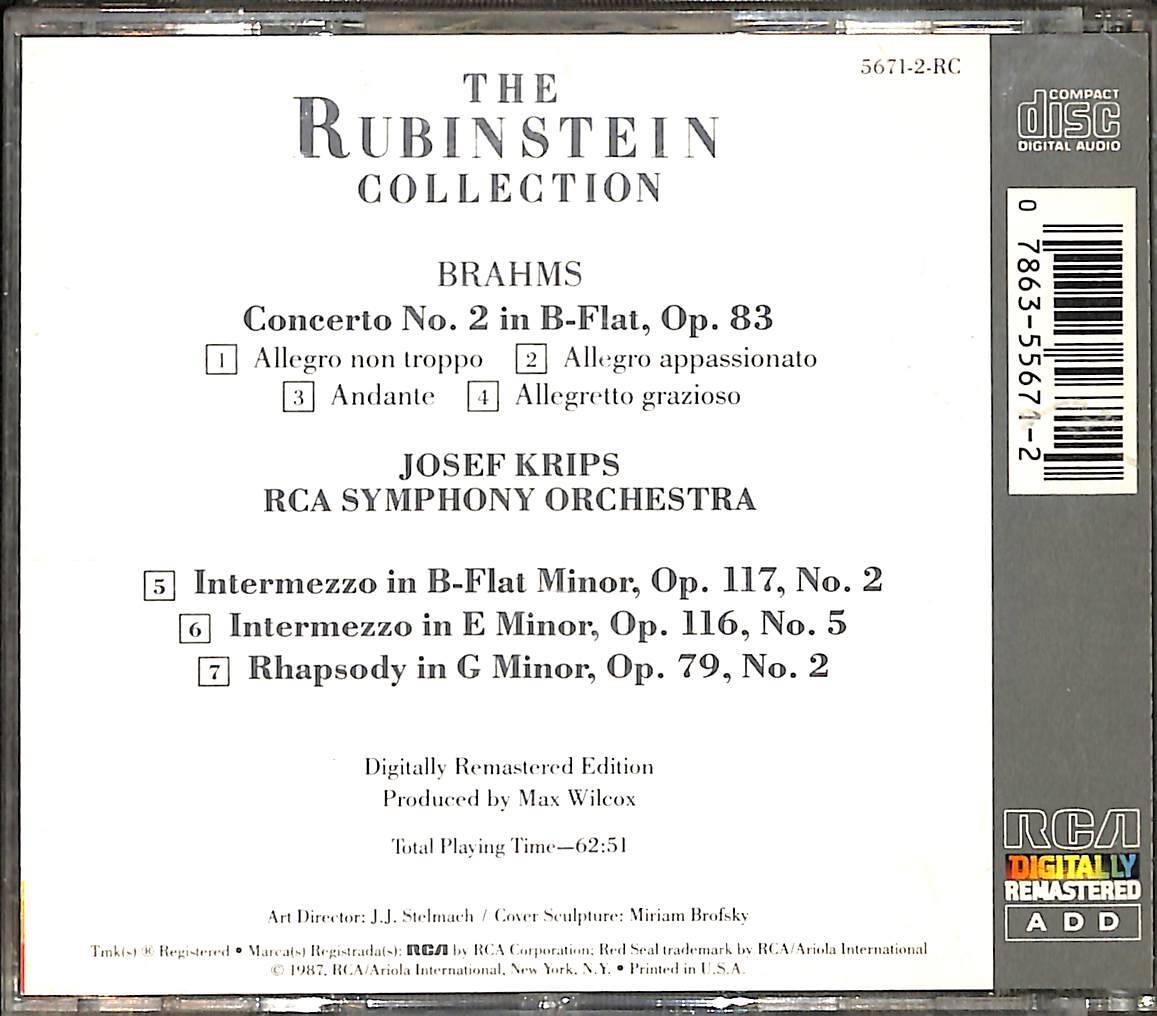 Brahms - Concerto No.2 Rhapsody, Op. 79 No.2 - 2 Intermezzos CD (İkinci El) CD5429 - 2