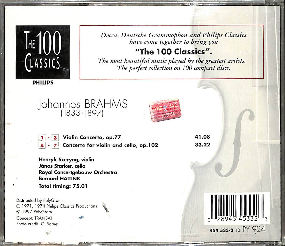 Brahms - Concerto Pour Violon - Double Concerto CD (İkinci El) CD4066 - 2