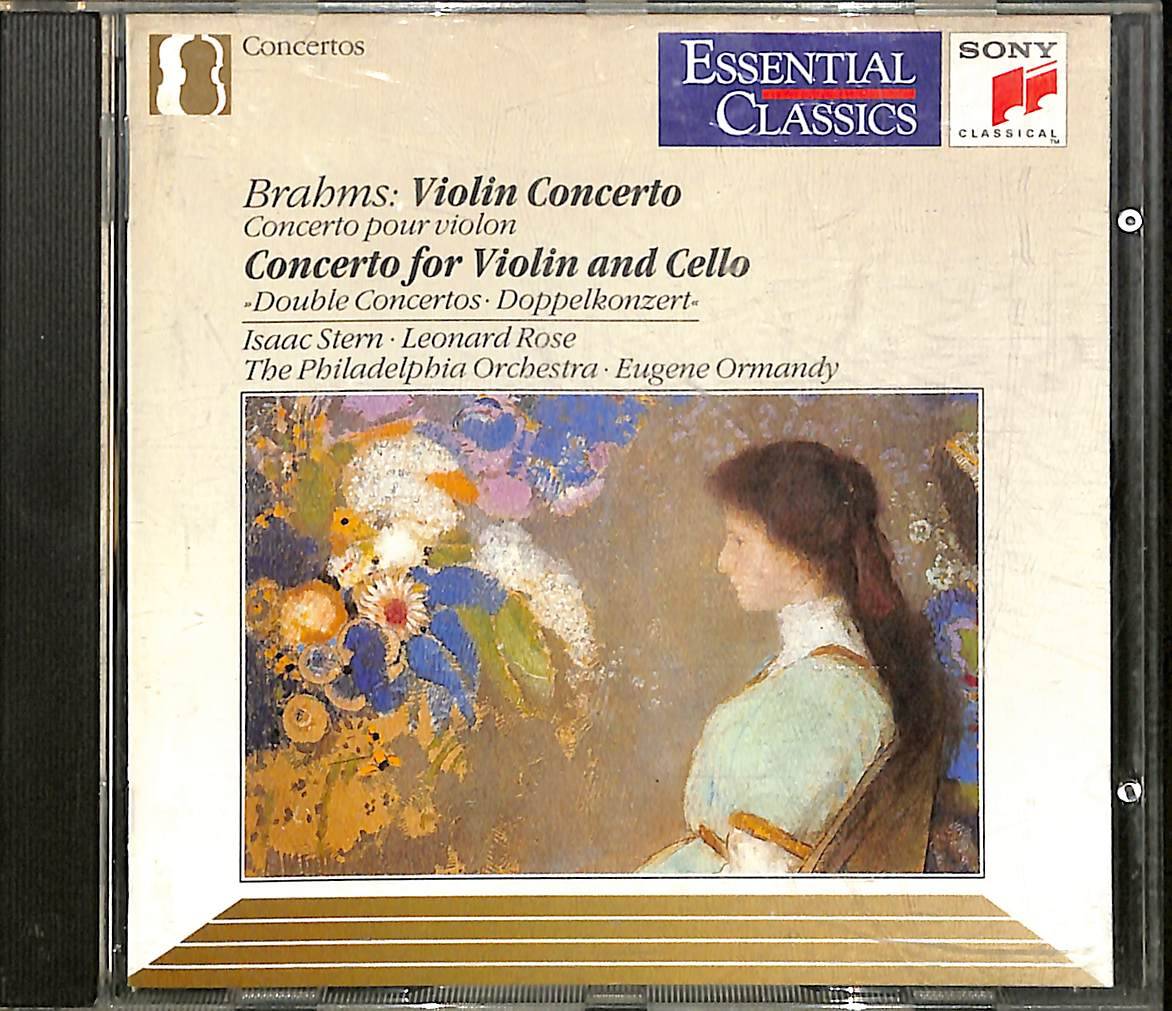 Brahms* - Isaac Stern, Leonard Rose, The Philadelphia Orchestra, Eugene Ormandy - Violin Concerto • Concerto For Violin And Cello CD (İkinci El) CD4594 - 1