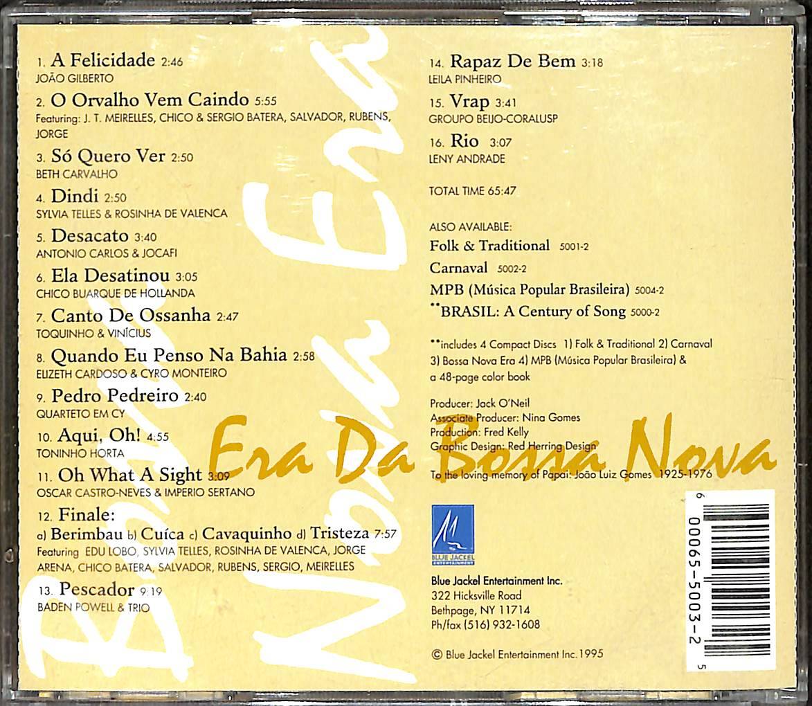 Brasil - A Century Of Song - Bossa Nova Era CD (İkinci El) CD4759 - 2