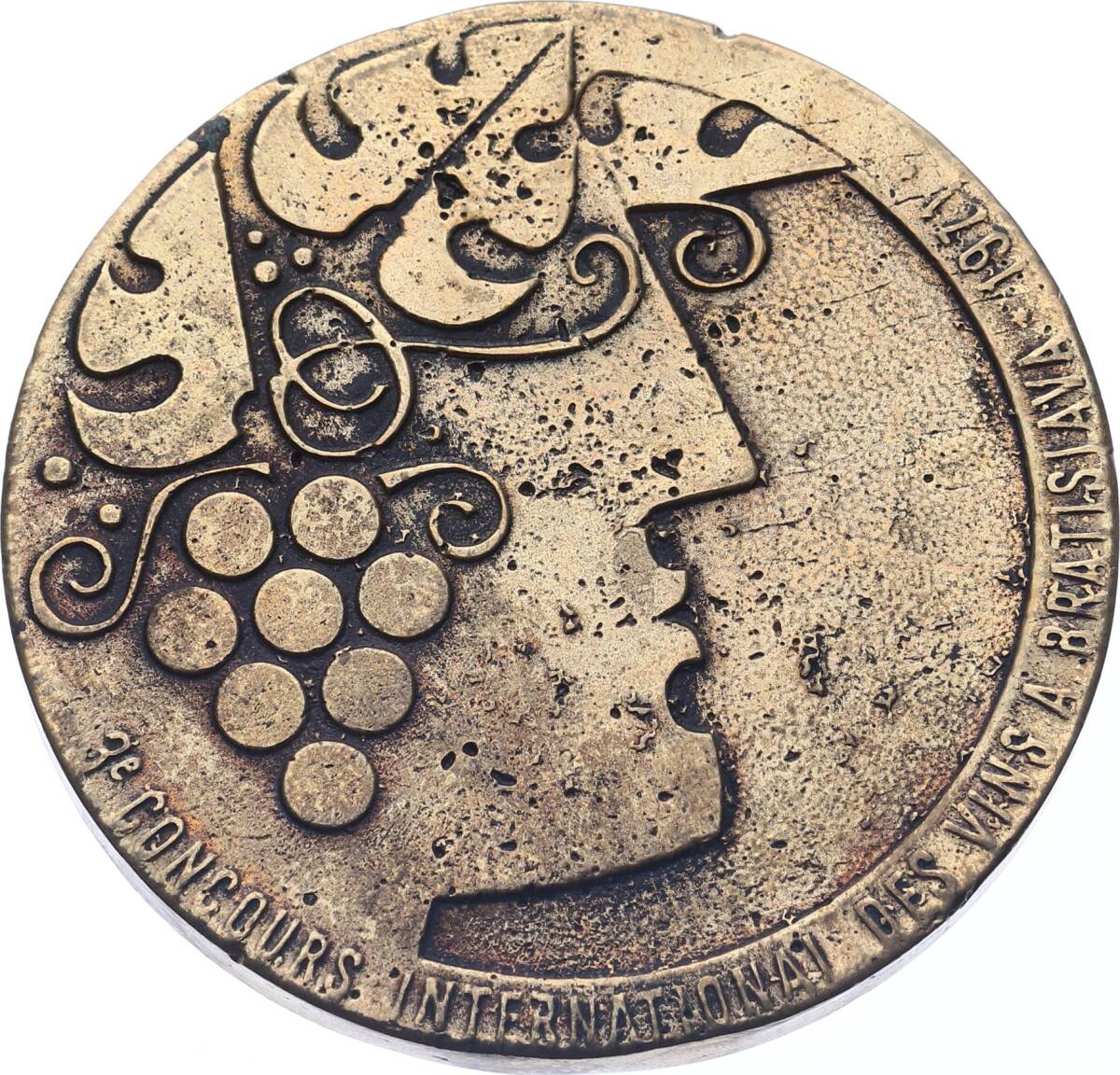 Bratislava 1971 Yılı 3.Uluslararası Şarap Yarışması Bronz Madalyon MVM2066 - 1