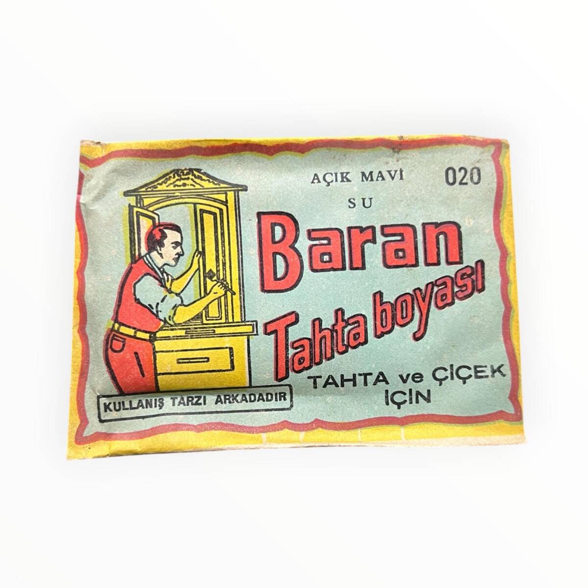 BARAN Ahşap ve Çiçek Boyası - Açık Mavi AOB8902 - 1