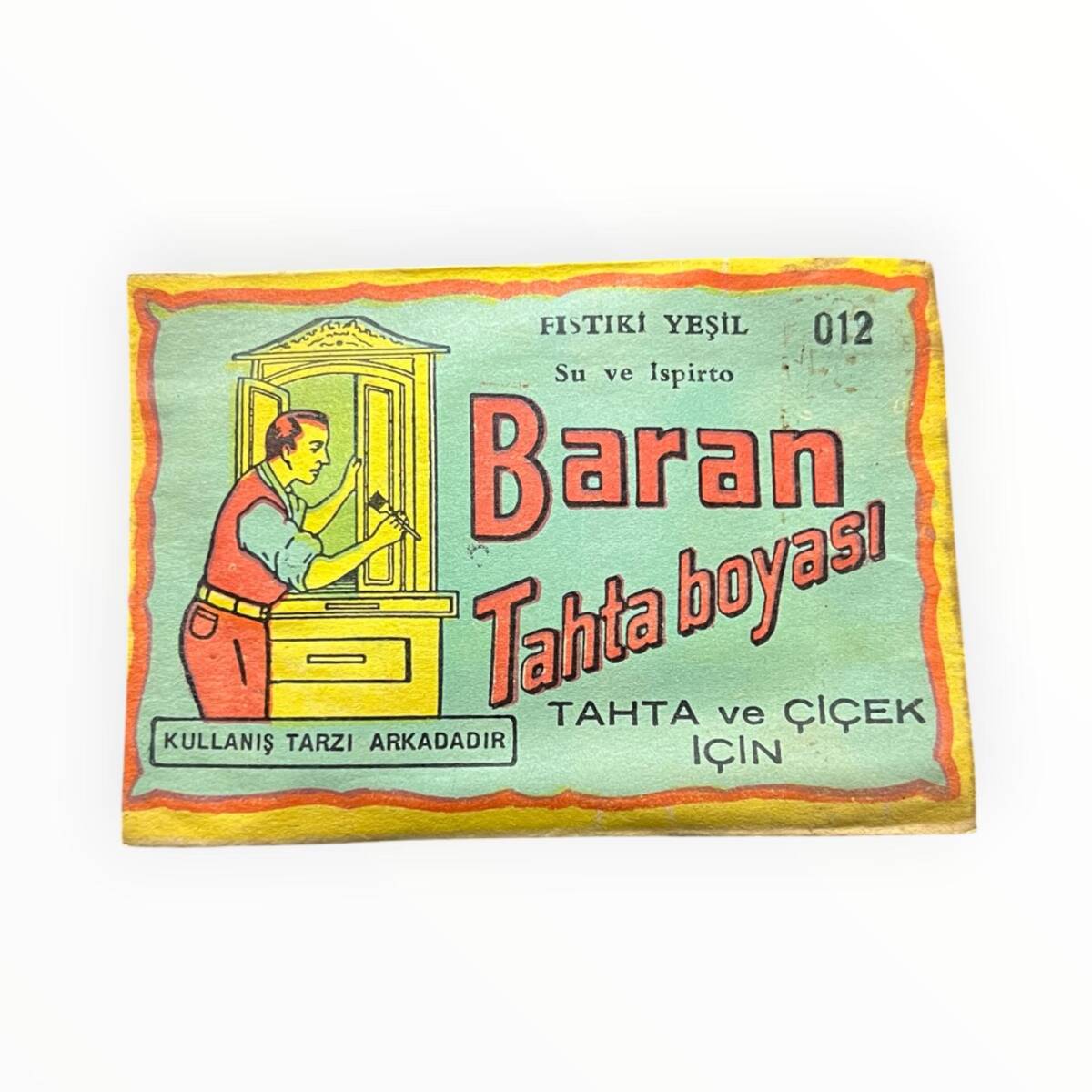BARAN Ahşap ve Çiçek Boyası - Fıstık Yeşili AOB8895 - 1