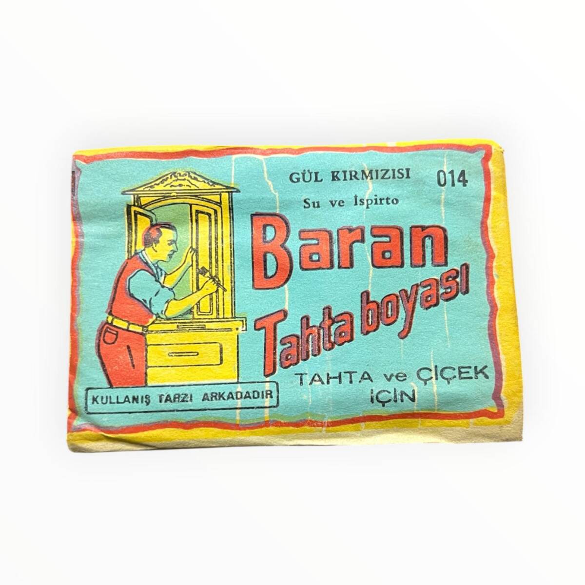 BARAN Ahşap ve Çiçek Boyası - Gül Kırmızı AOB8897 - 1