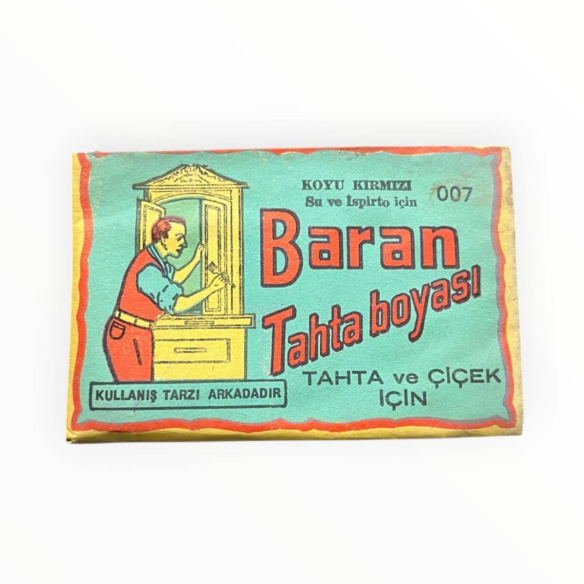 BARAN Ahşap ve Çiçek Boyası - Koyu Kırmızı AOB8892 - 1