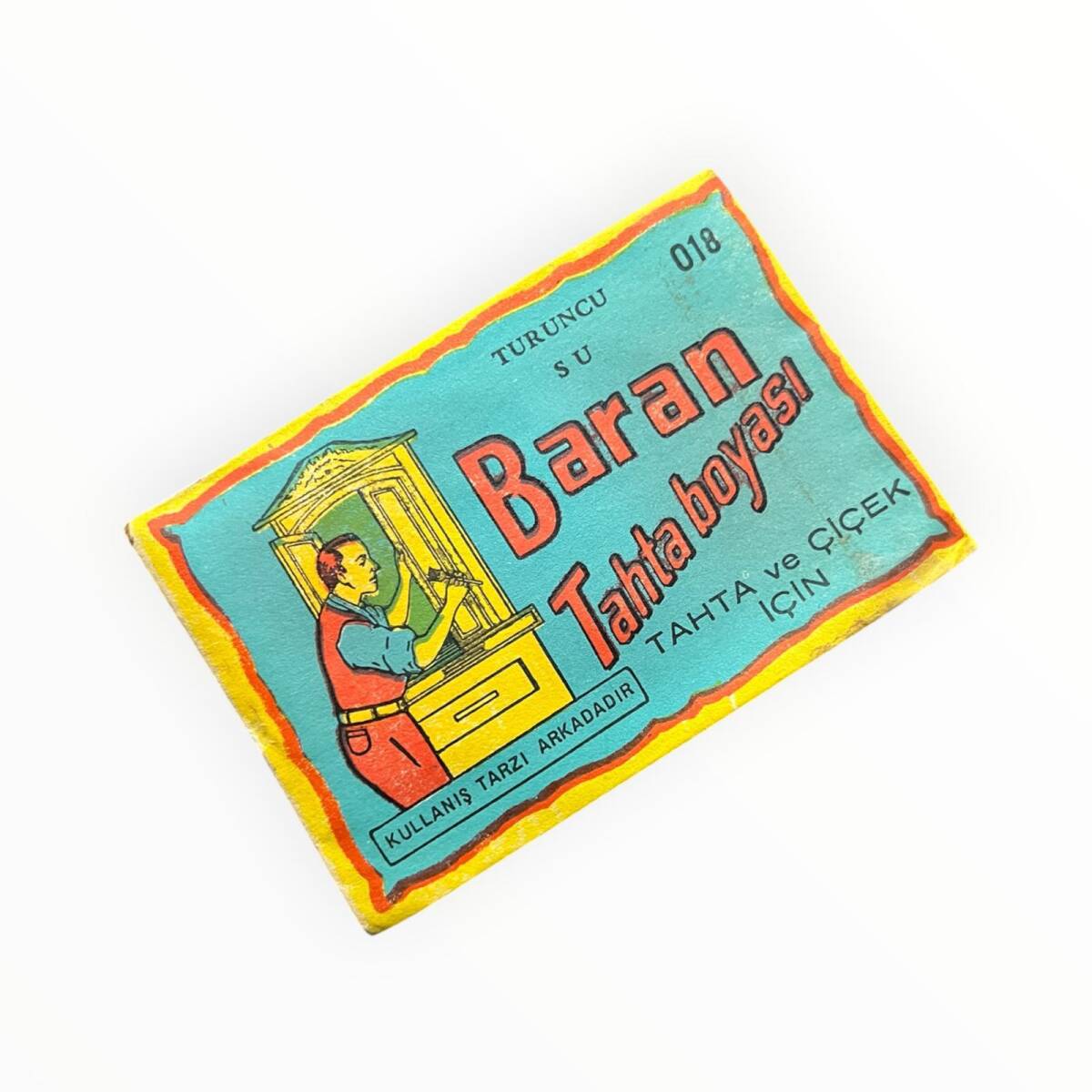 BARAN Ahşap ve Çiçek Boyası - Turuncu AOB8901 - 3