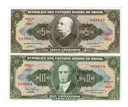 Brezilya 1 Centavo (Over Print) 5 Cruzeiros 1964 - ÇİL YKP7597 - 1