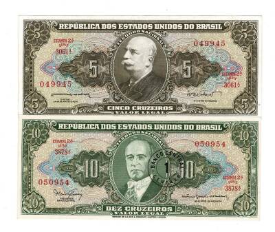 Brezilya 1 Centavo (Over Print) 5 Cruzeiros 1964 - ÇİL YKP7597 - 1