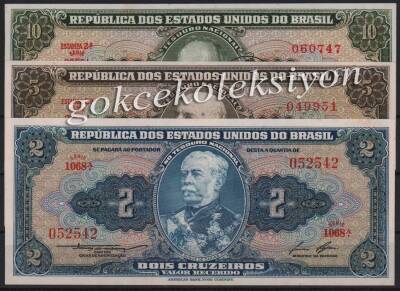 Brezilya 10,5,2 Cruzerios Karışık Lot YKP660 - 1
