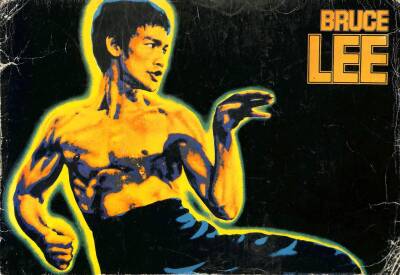 Bruce Lee Eski Büyük Boy Kartpostal (34x24 cm) KRT12900 - 1