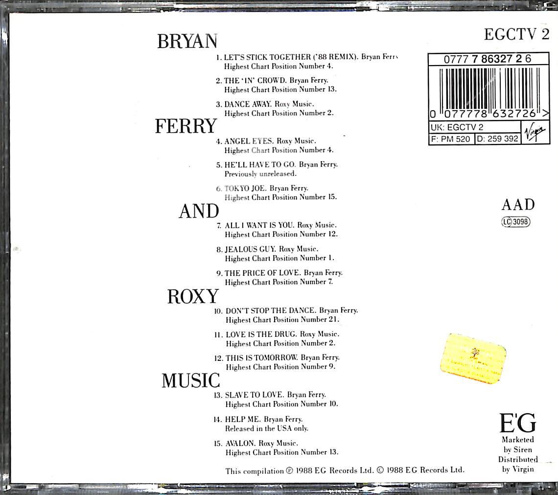 Bryan Ferry - With Roxy Music The - Ultimate Collection CD (İkinci El) CD4632 - 2