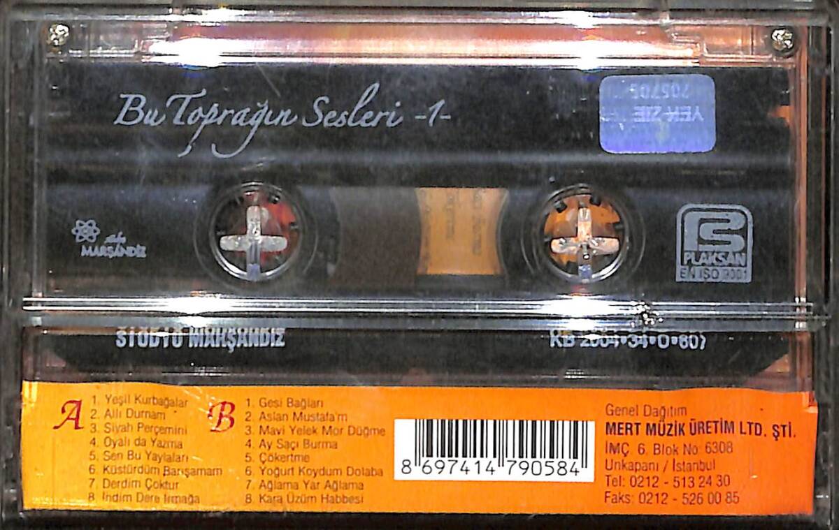Bu Toprağın Sesleri 1 Kaset (İkinci El) KST27923 - 2