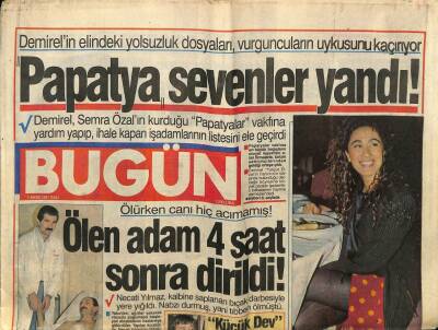 Bugün Gazetesi 1 Ekim 1991 - Ölen Adam 4 Saat Sonra Dirildi GZ75207 - 1