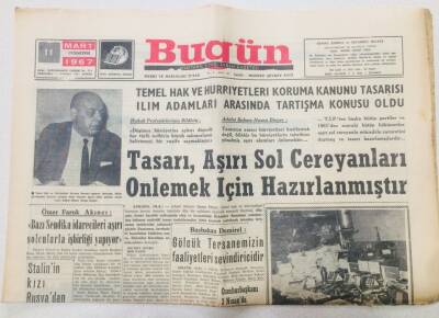 Bugün Gazetesi 11 Mart 1967 - Stalinin Kızı Rusyadan Kaçtı GZ53126 - 1