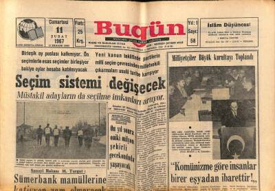 Bugün Gazetesi 11 Şubat 1967 - Boğazdaki Otellere Baskın Yapıldı GZ77584 - 1