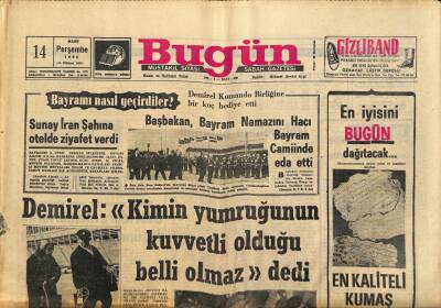Bugün Gazetesi 14 Mart 1968 - Batı Ve İç Anadolu Su Altında , Yüzlerce Köyden Haber Yok GZ83603 - 1