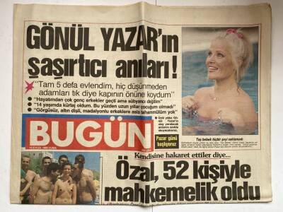 Bugün Gazetesi 15 Eylül 1989 - Gönül Yazarın Şaşırtıcı Anıları ! GZ73787 - 1