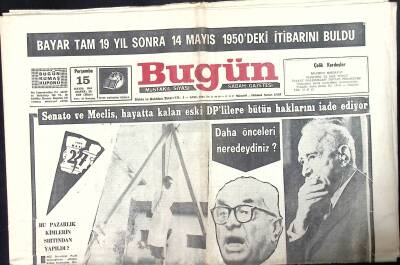 Bugün Gazetesi 15 Mayıs 1969 - Adnan Menderesin İdamı, Yörükler Sayesinde İslamiyet Bulgaristana Yayıldı, Yaşar Doğu Kupası GZ122363 - 1