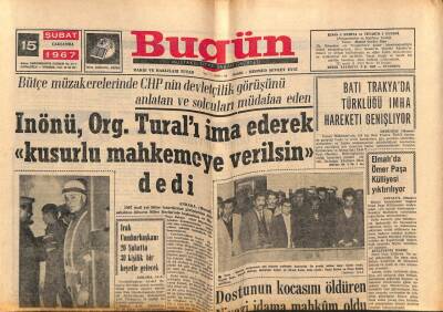 Bugün Gazetesi 15 Şubat 1967 - Elmalıda Ömer Paşa Külliyesi Yıktırılıyor GZ77587 - 1