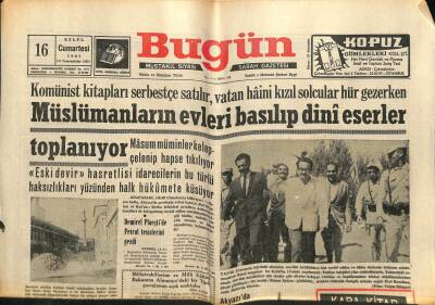 Bugün Gazetesi 16 Eylül 1967 - Bursada Tarihi Eserler Yok Ediliyor GZ74841 - 1