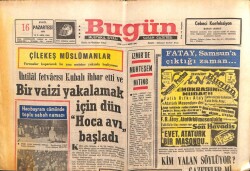 Bugün Gazetesi 16 Eylül 1968 - Bir Vaizi Yakalamak İçin Hoca Avı Başladı GZ103522 - 1