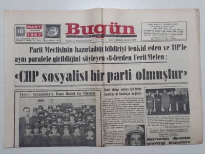 Bugün Gazetesi 18 Mart 1967 - Yarının Hoca Hanımları İmam Hatip Kız Öğrenciler GZ53119 - 1