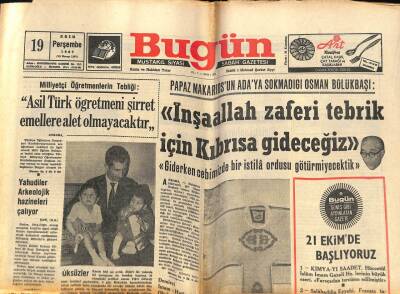 Bugün Gazetesi 19 Ekim 1967 - Türkiyede Nükleer Tesisler Kurulacak GZ72298 - 2