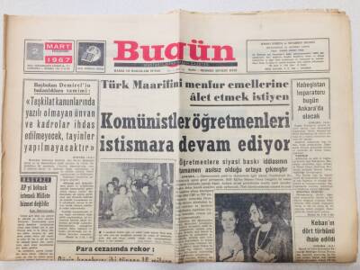 Bugün Gazetesi 2 Mart 1967 - Keban Barajının Dört Türbünü İhale Edildi GZ53133 - 1