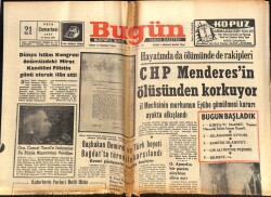 Bugün Gazetesi 21 Ekim 1967 - CHP Menderesin Ölüsünden Korkuyor GZ72300 - 2