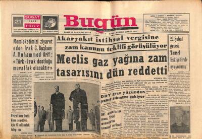 Bugün Gazetesi 21 Şubat 1967 - Marlon Brando Basın Toplantısı Yaptı GZ77628 - 1