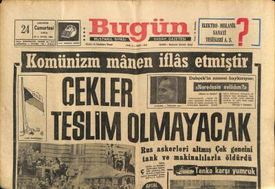 Bugün Gazetesi 24 Ağustos 1968 - Halkın Nefretinden Ürken Ruslar Fuardaki Pavyonlarını Kapattılar GZ83608 - 1