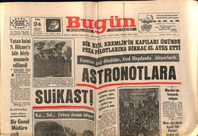 Bugün Gazetesi 24 Ocak 1969 - G. Doğu Anadoluda Yağmur Ve Sel 380 Evi Yıktı GZ70094 - 1