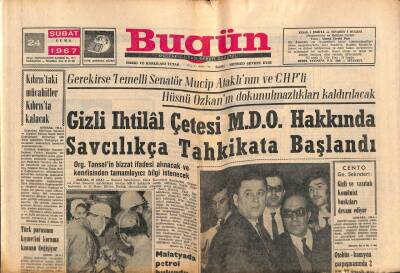Bugün Gazetesi 24 Şubat 1967 - Malatyada Petrol Bulundu GZ77631 - 1