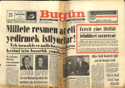 Bugün Gazetesi 25 Ekim 1967 - Ecevit Yine İhtilal Tehditleri Savuruyor GZ74825 - 1