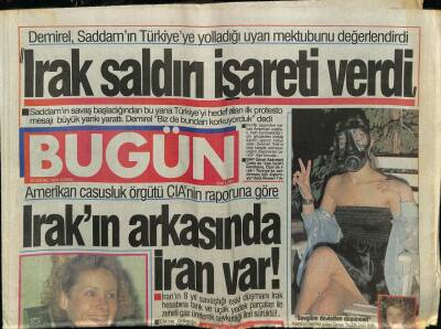 Bugün Gazetesi 25 Ocak 1991 - Irakın Arkasında İran Var GZ75216 - 1