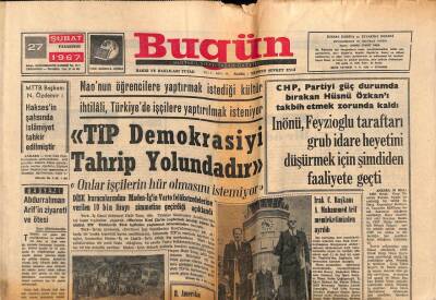 Bugün Gazetesi 27 Şubat 1967 - Irak Cumhurbaşkanı A. Muhammed Arif Memleketimizden Ayrıldı GZ77634 - 1