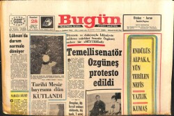 Bugün Gazetesi 28 Nisan 1969 - Temelli Senatör Özgüneş Protesto Edildi GZ103526 - 2