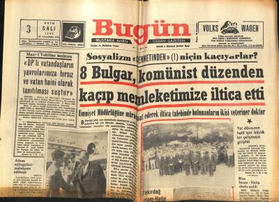 Bugün Gazetesi 3 Ekim 1967 - Tarsusta Baraj İnşaatında 800 İşçi Dün Greve Başladı GZ72291 - 1